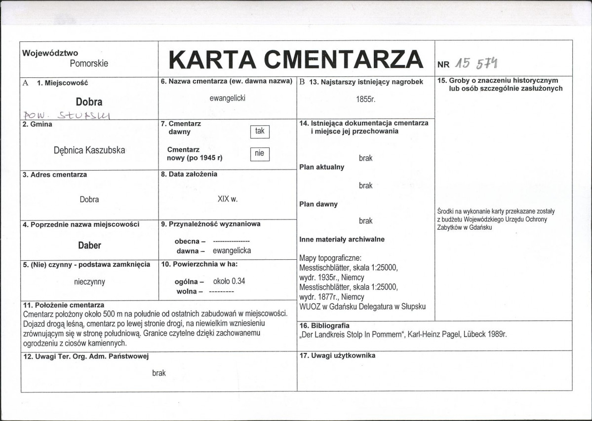 Karta cmentarza, skan nr 1