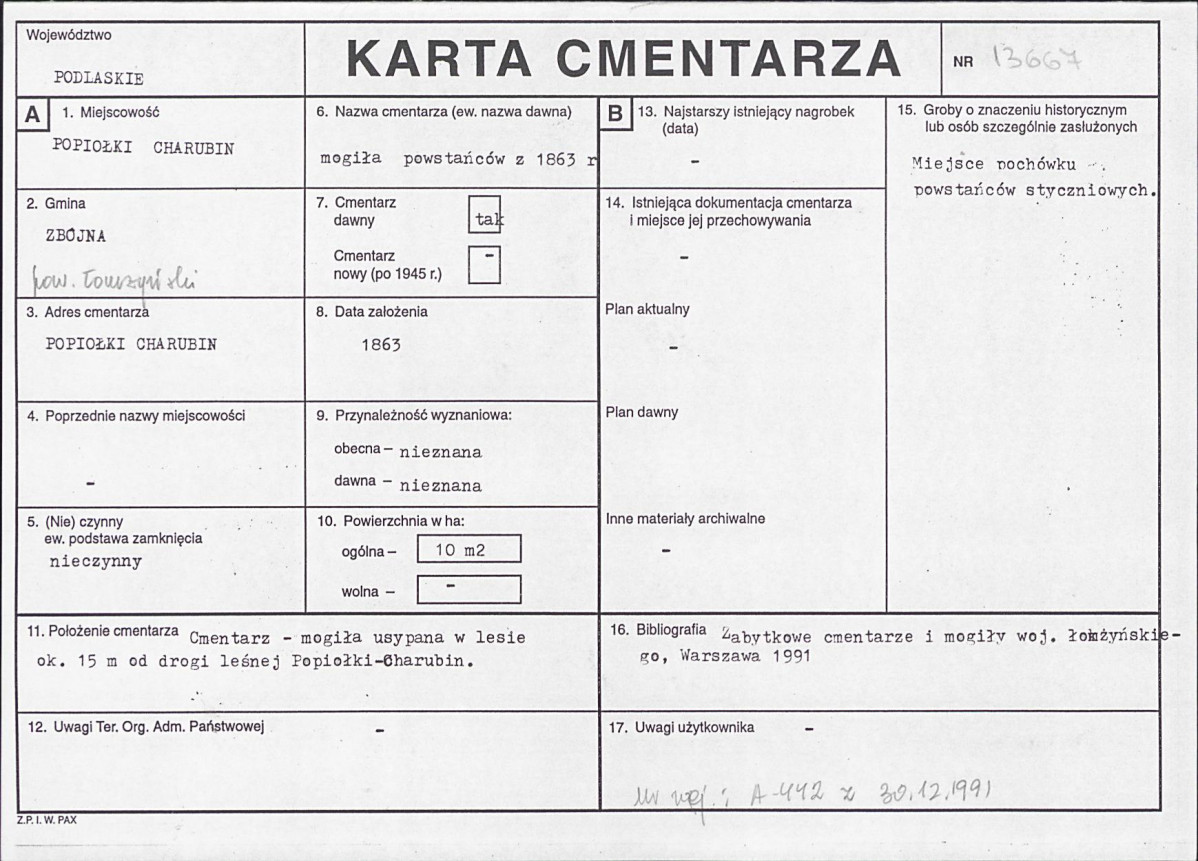 Karta cmentarza, skan nr 1
