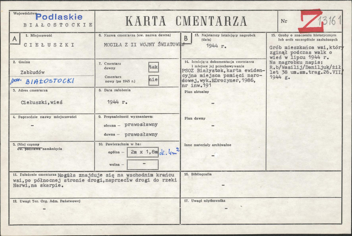 Karta cmentarza, skan nr 1