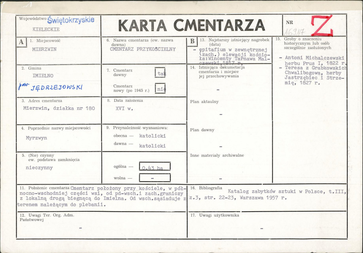 Karta cmentarza, skan nr 1