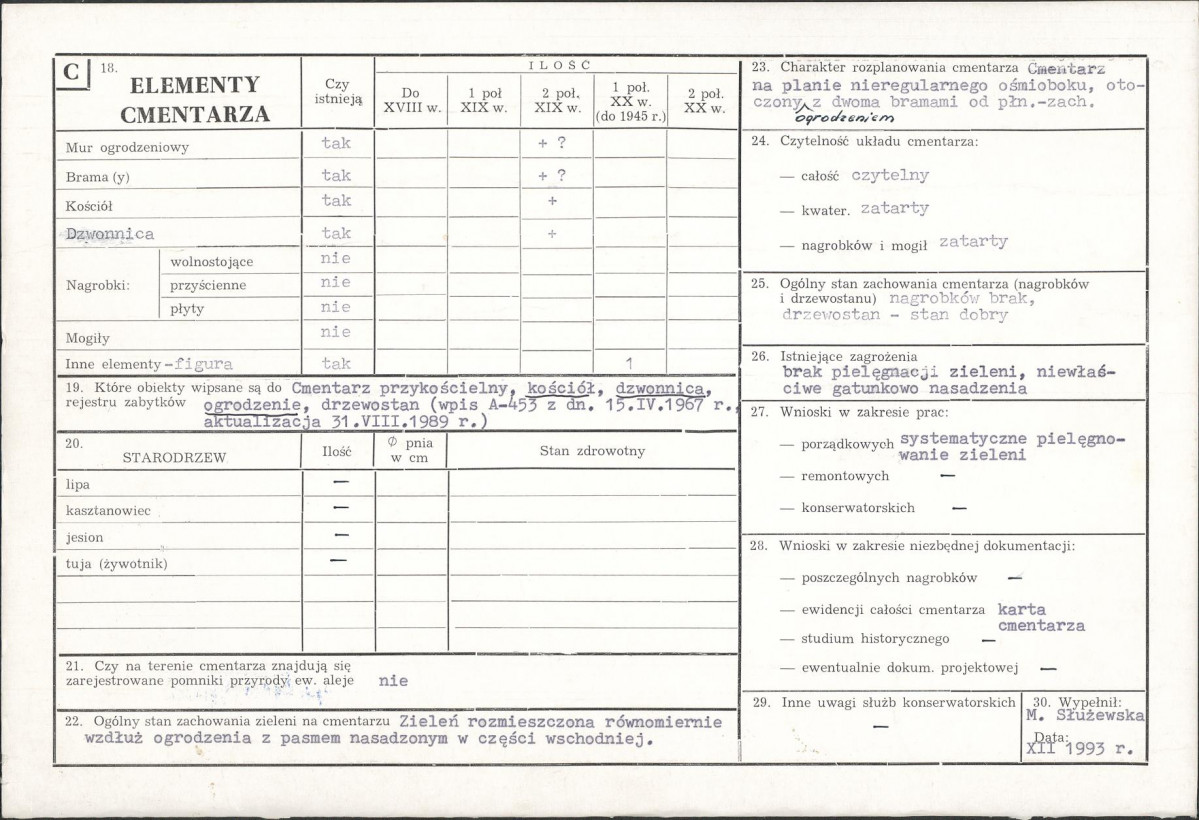 Karta cmentarza, skan nr 2
