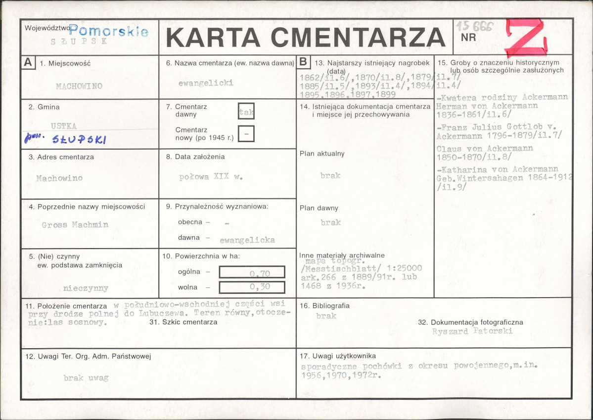 Karta cmentarza, skan nr 1