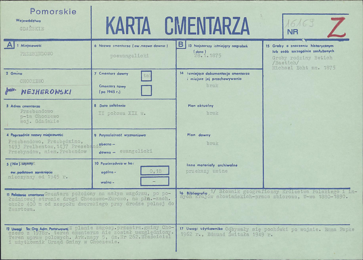 Karta cmentarza, skan nr 1