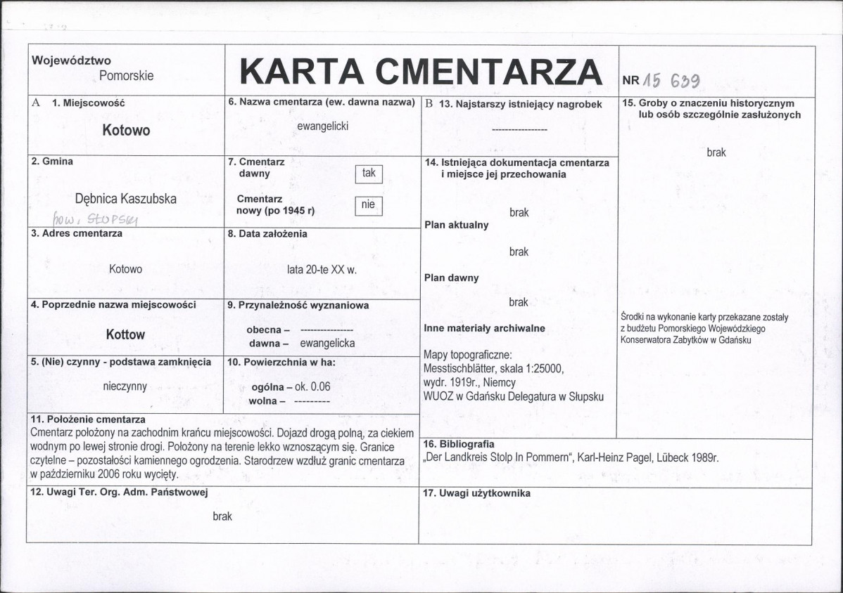 Karta cmentarza, skan nr 1