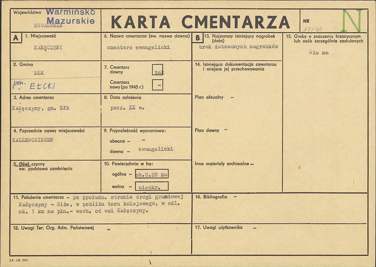 Karta cmentarza, skan nr 1