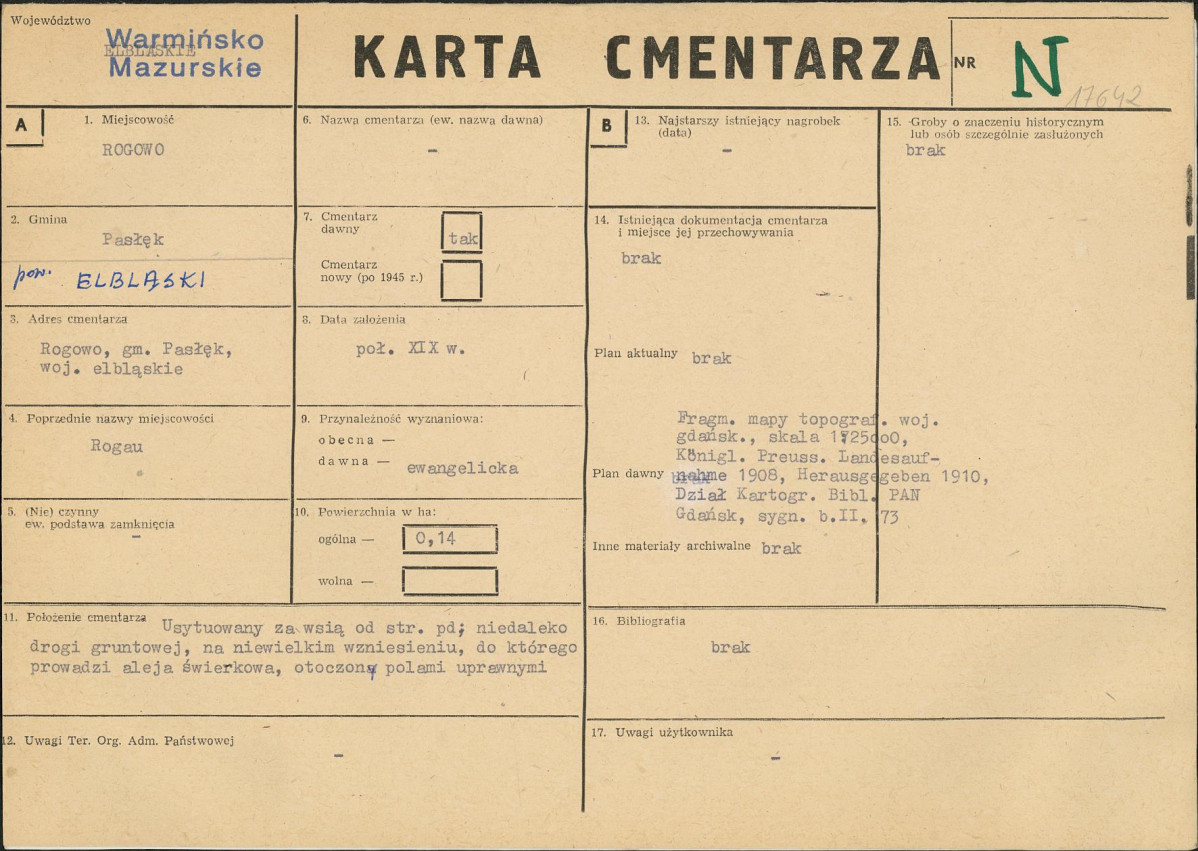 Karta cmentarza, skan nr 1