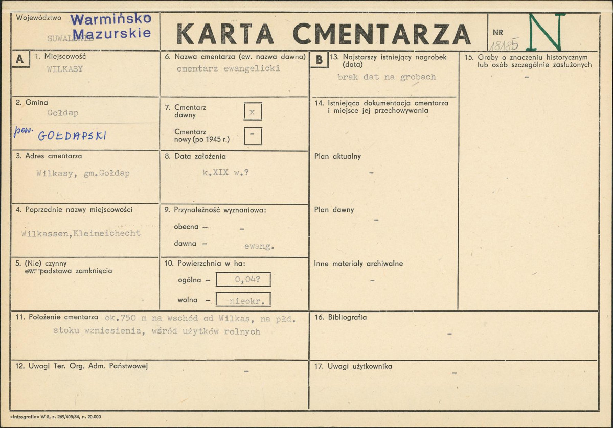 Karta cmentarza, skan nr 1