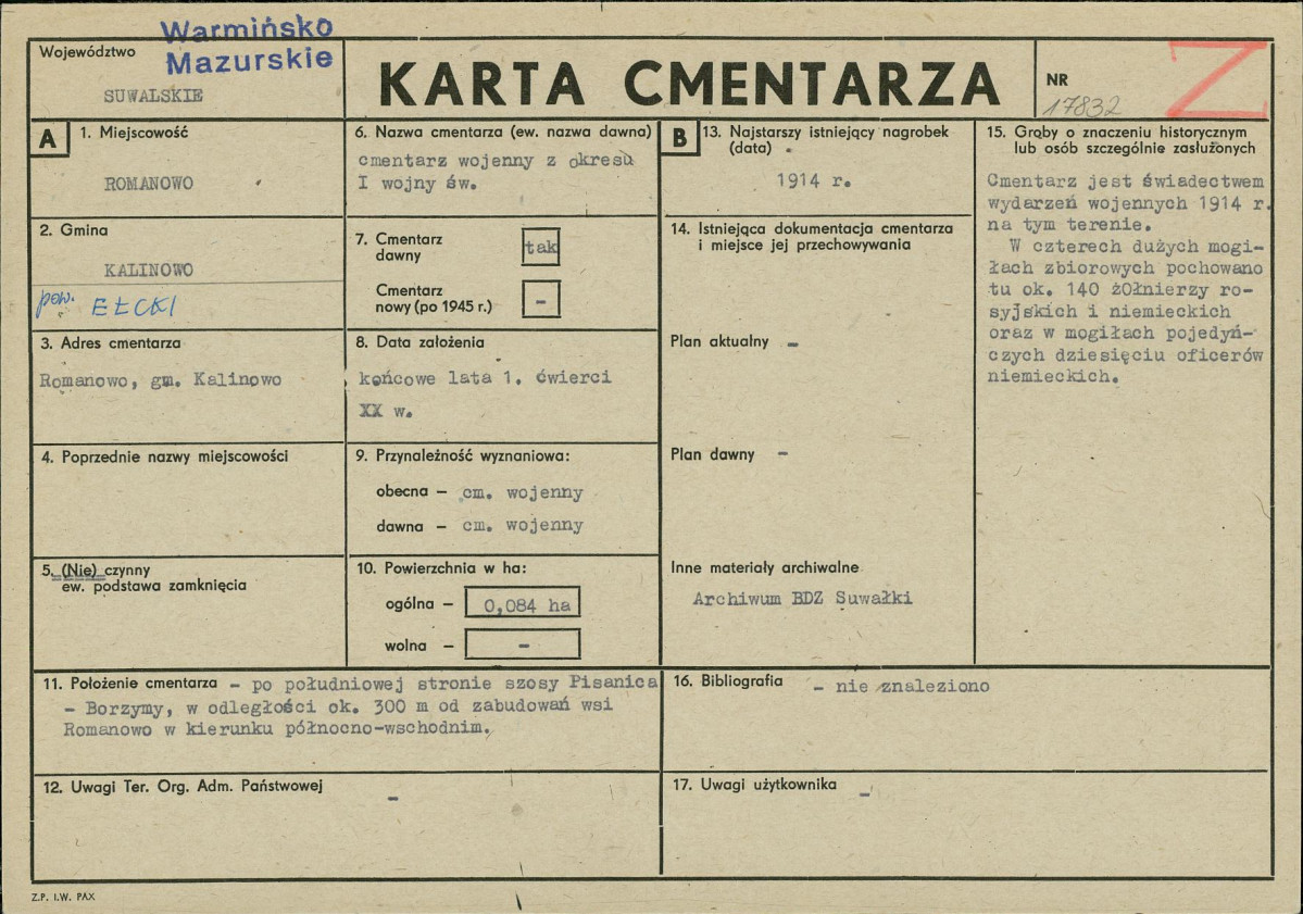 Karta cmentarza, skan nr 1