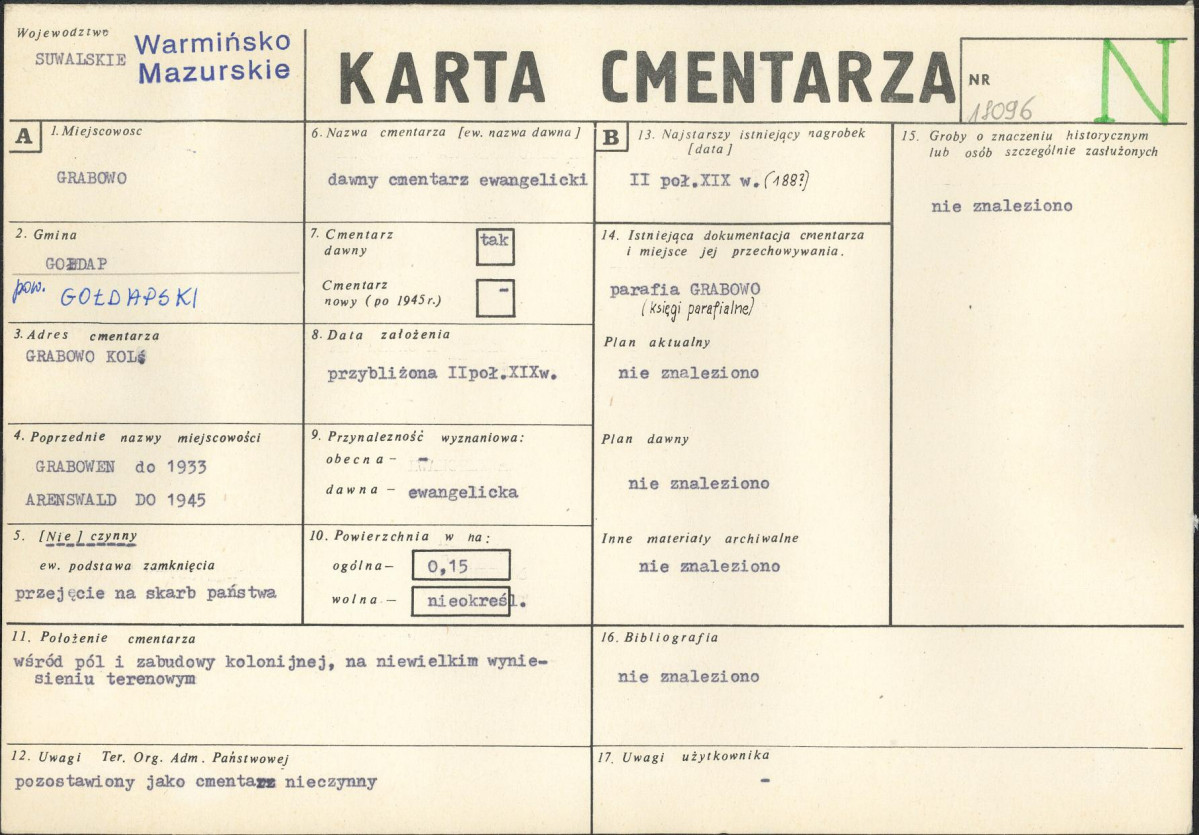 Karta cmentarza, skan nr 1