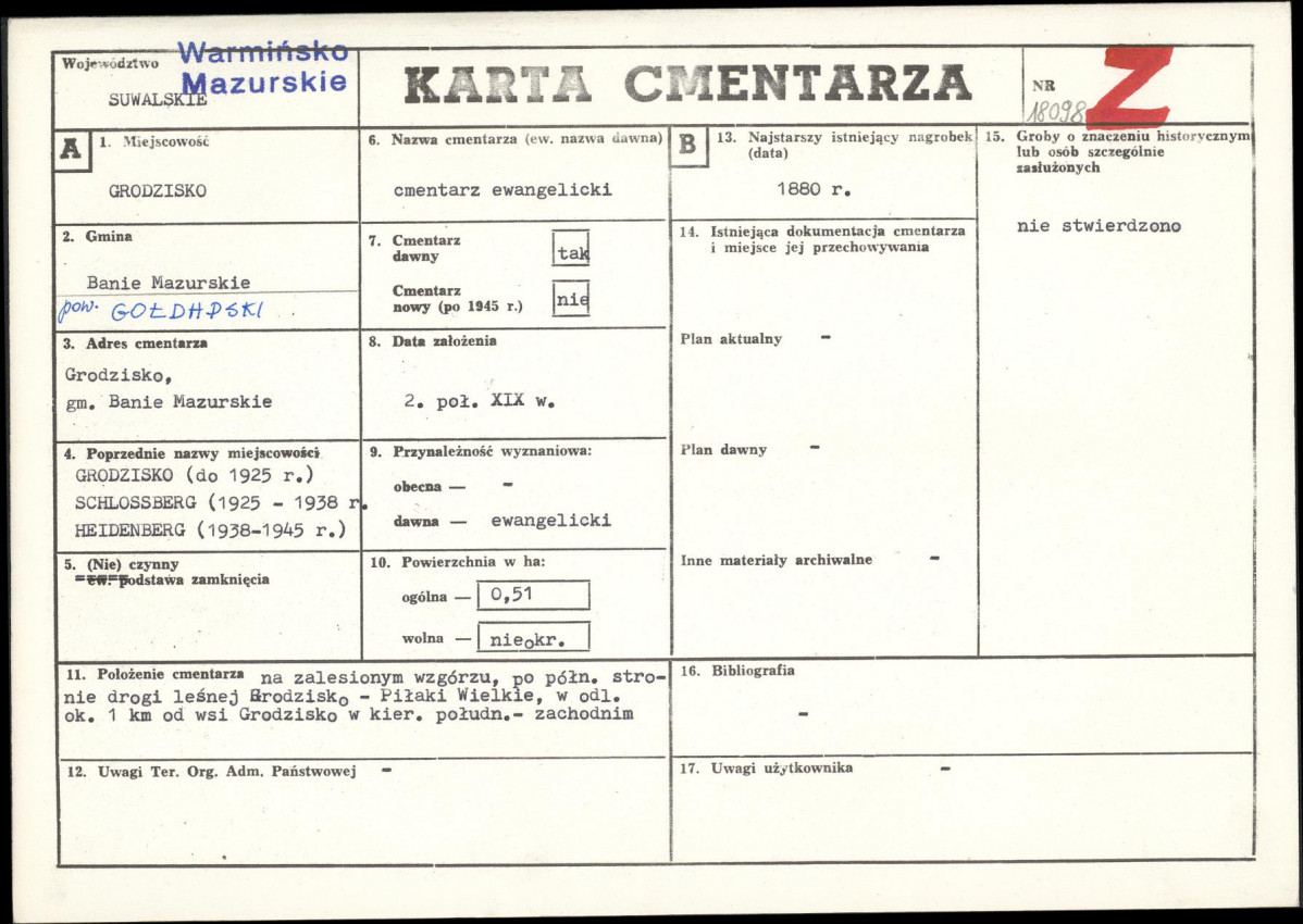 Karta cmentarza, skan nr 1