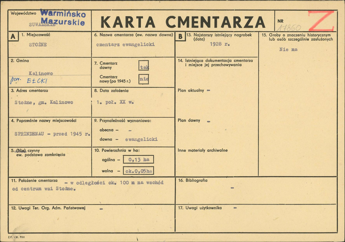 Karta cmentarza, skan nr 1