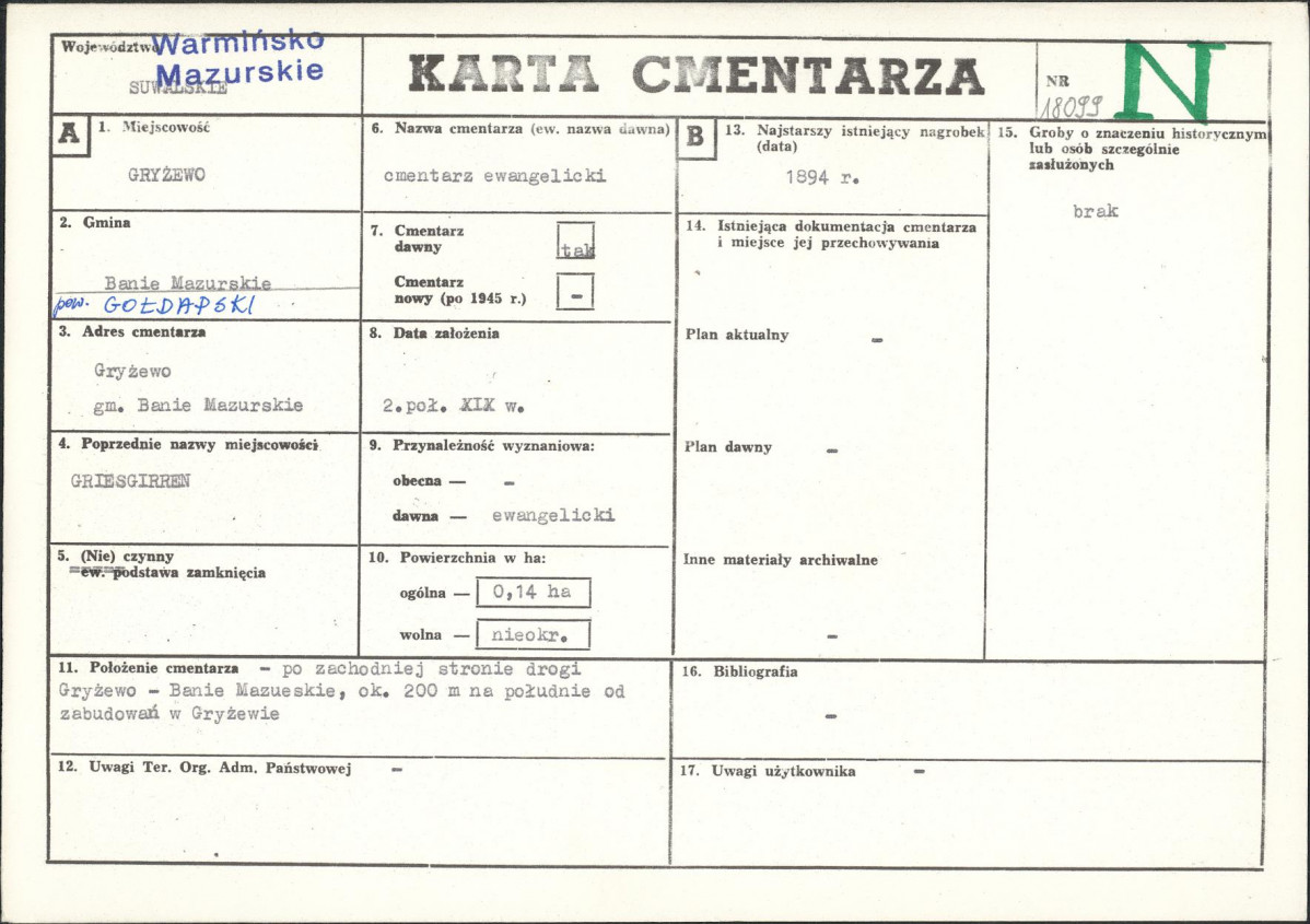 Karta cmentarza, skan nr 1