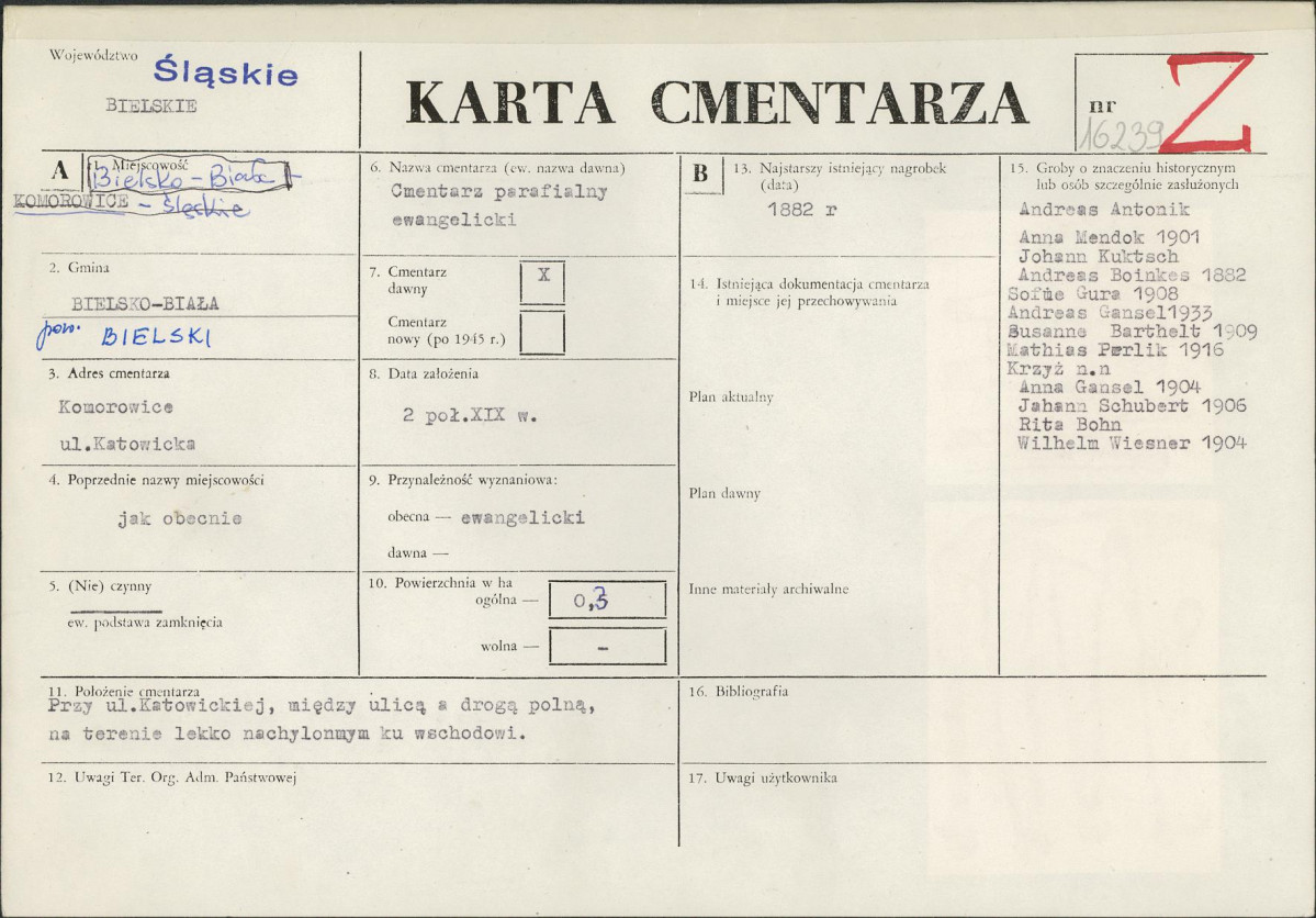 Karta cmentarza, skan nr 1