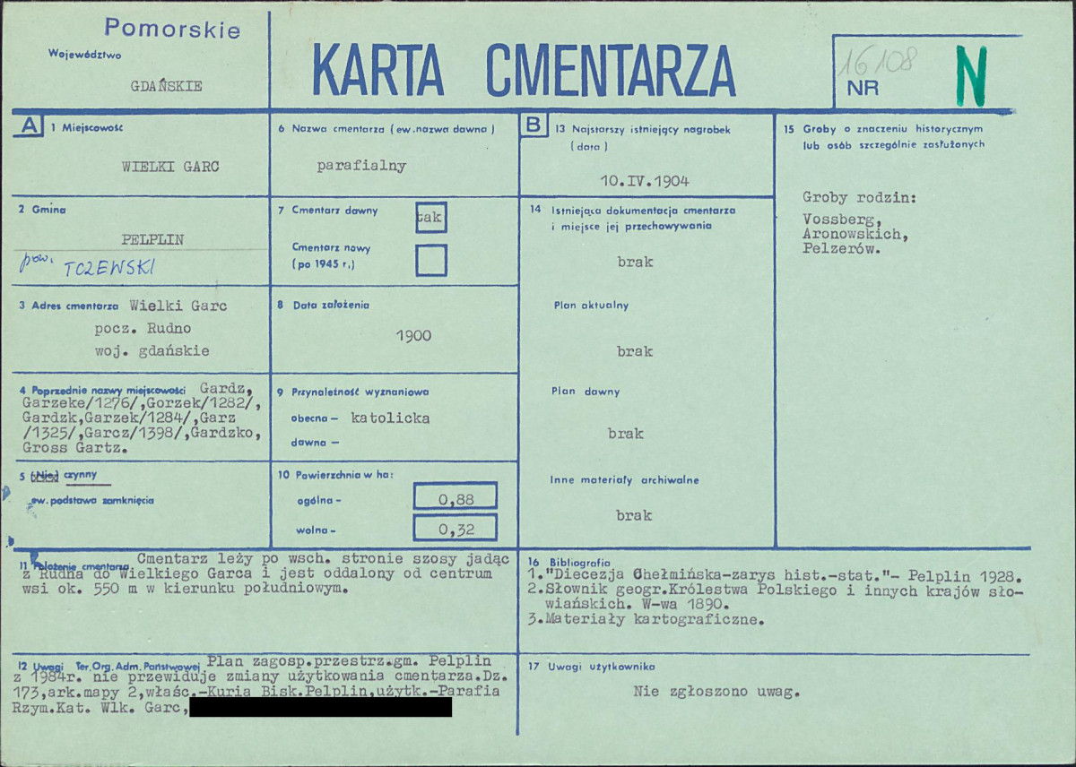 KC - Karta cmentarza, skan nr 1
