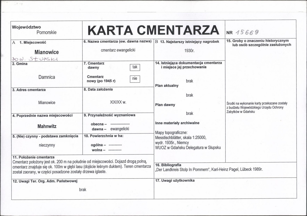 Karta cmentarza, skan nr 1