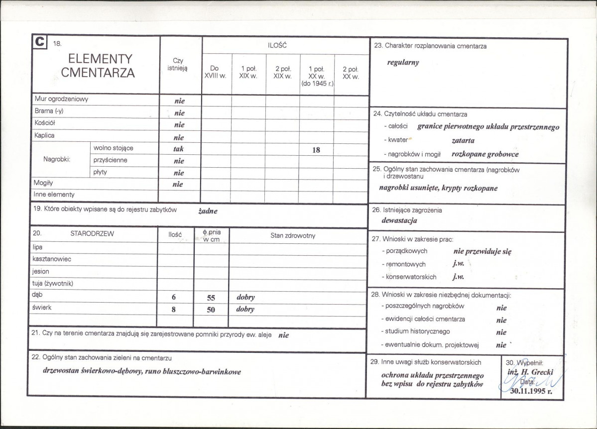 Karta cmentarza, skan nr 2