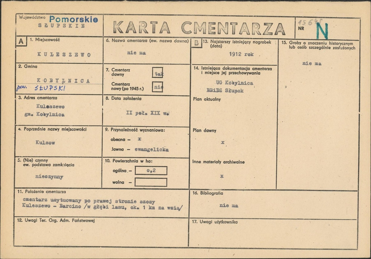 Karta cmentarza, skan nr 1