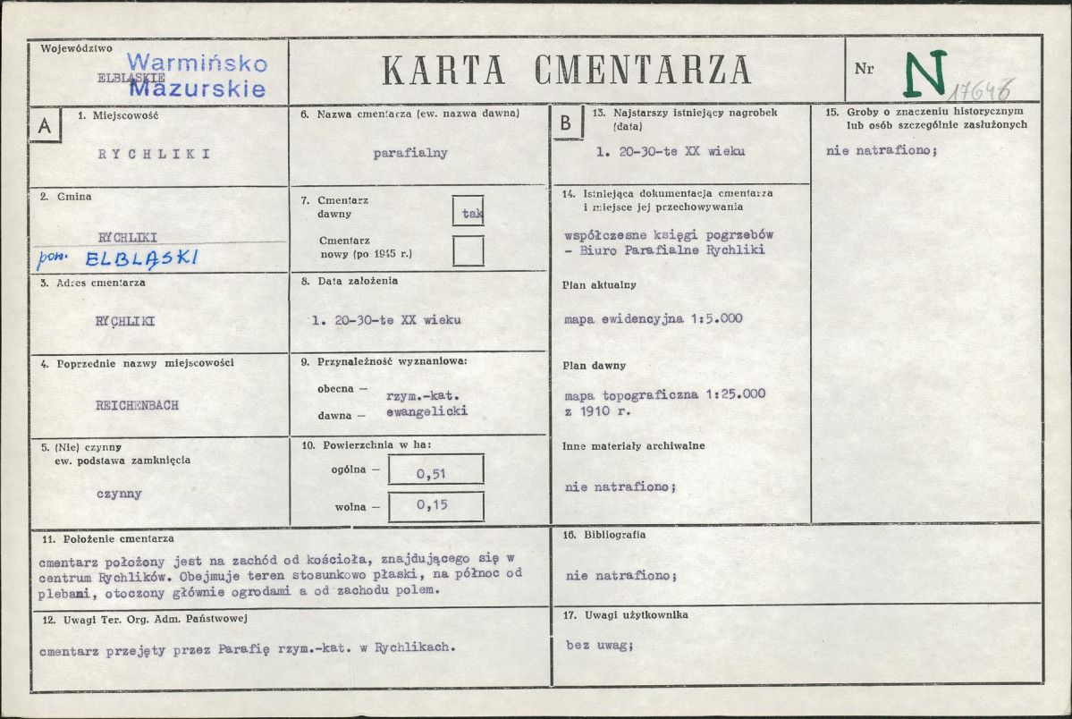 Karta cmentarza, skan nr 1