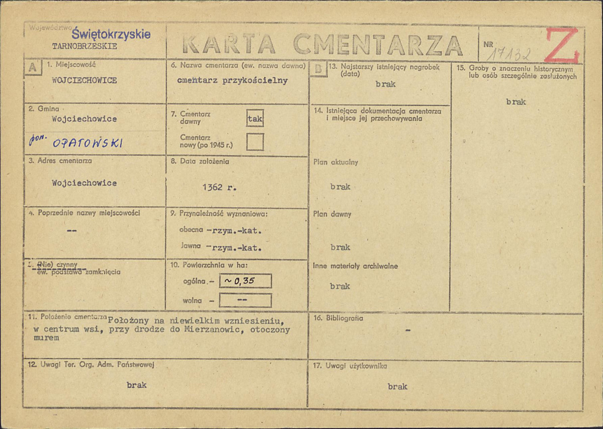 Karta cmentarza, skan nr 1
