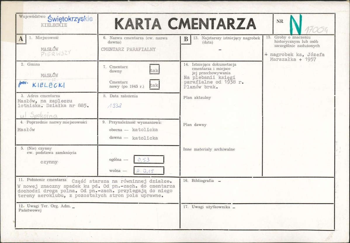 Karta cmentarza, skan nr 1