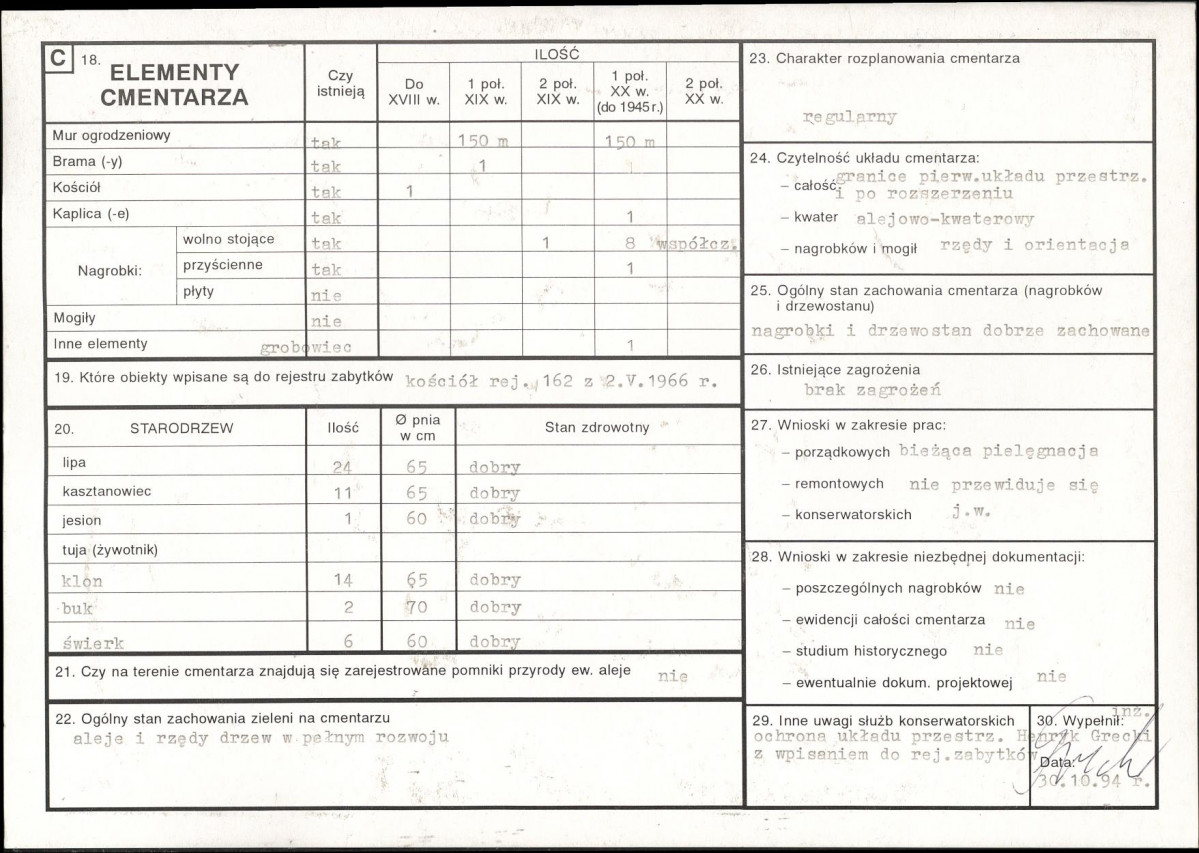 KC - Karta cmentarza, skan nr 2