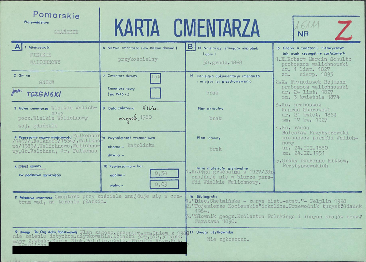 KC - Karta cmentarza, skan nr 1