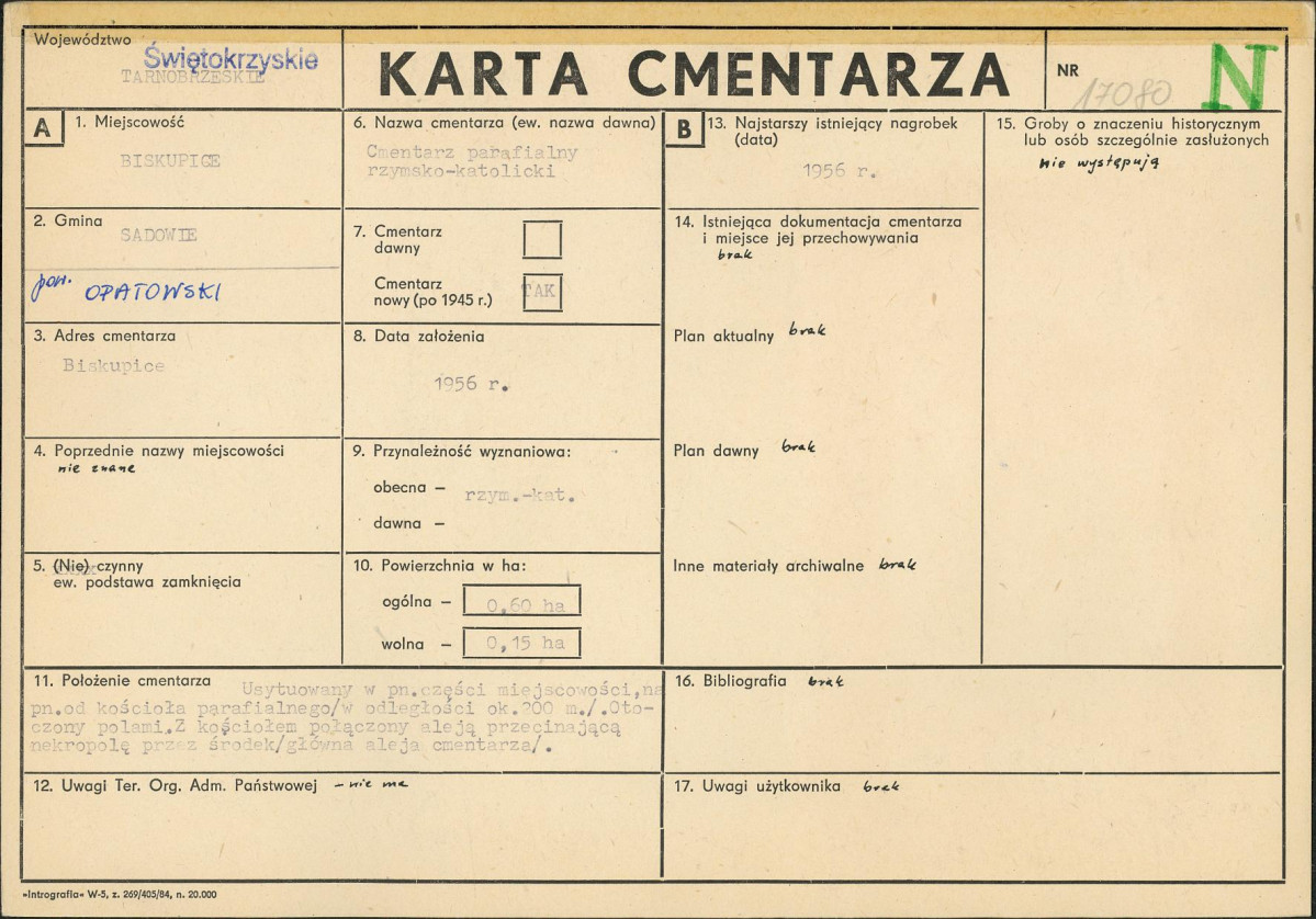 Karta cmentarza, skan nr 1