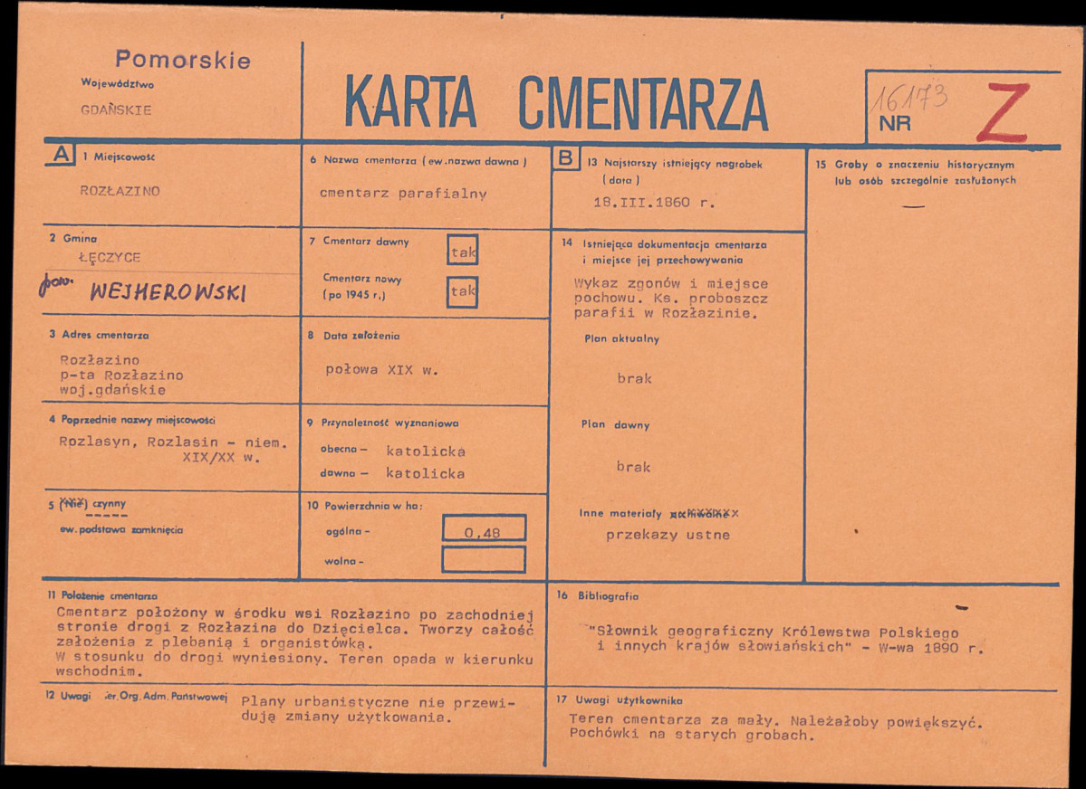Karta cmentarza, skan nr 1
