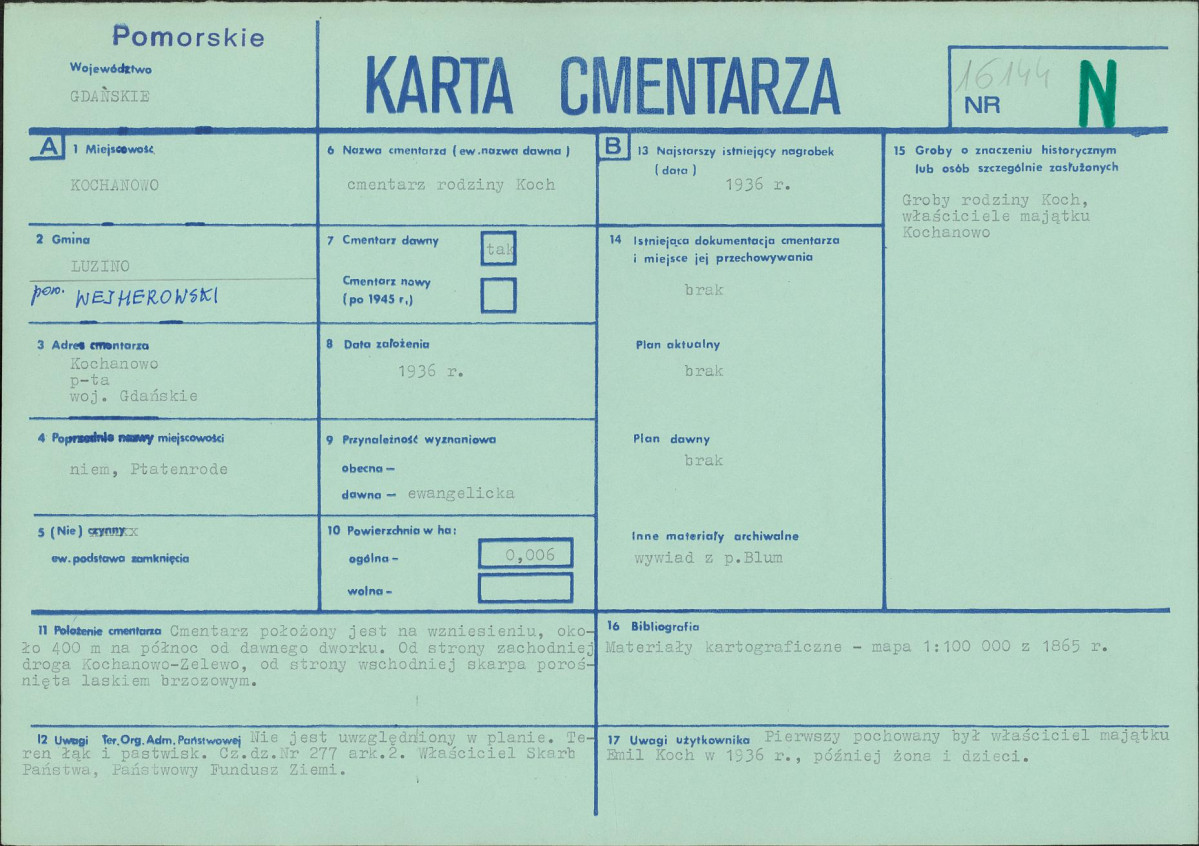 Karta cmentarza, skan nr 1