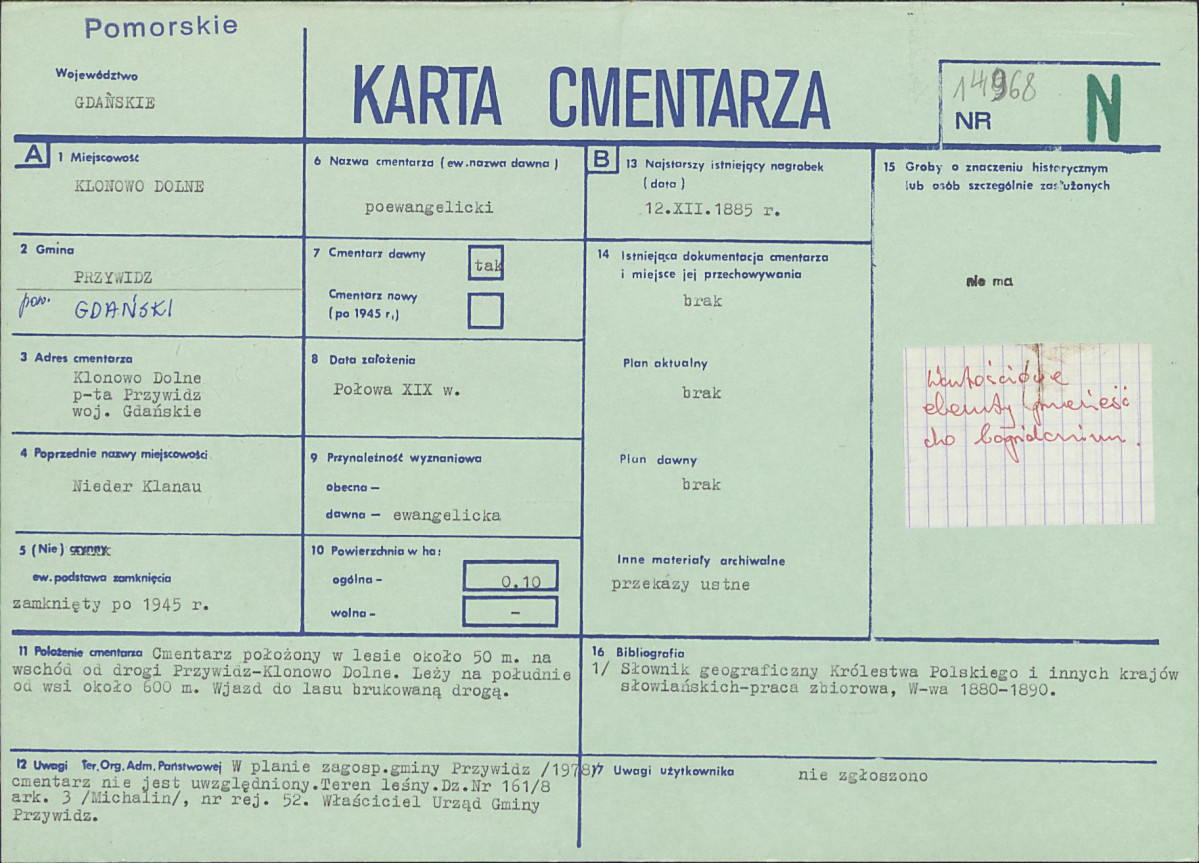 Karta cmentarza, skan nr 1