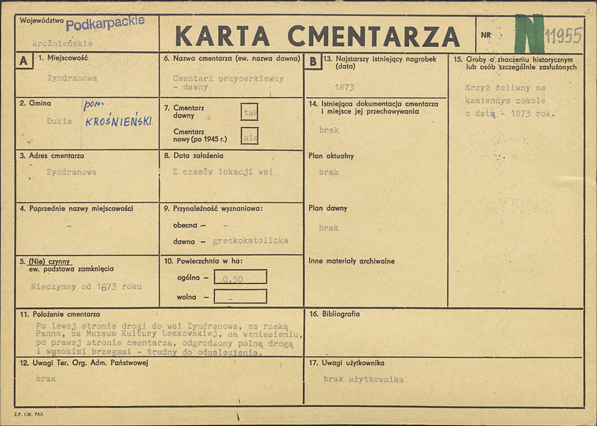 Karta cmentarza, skan nr 1