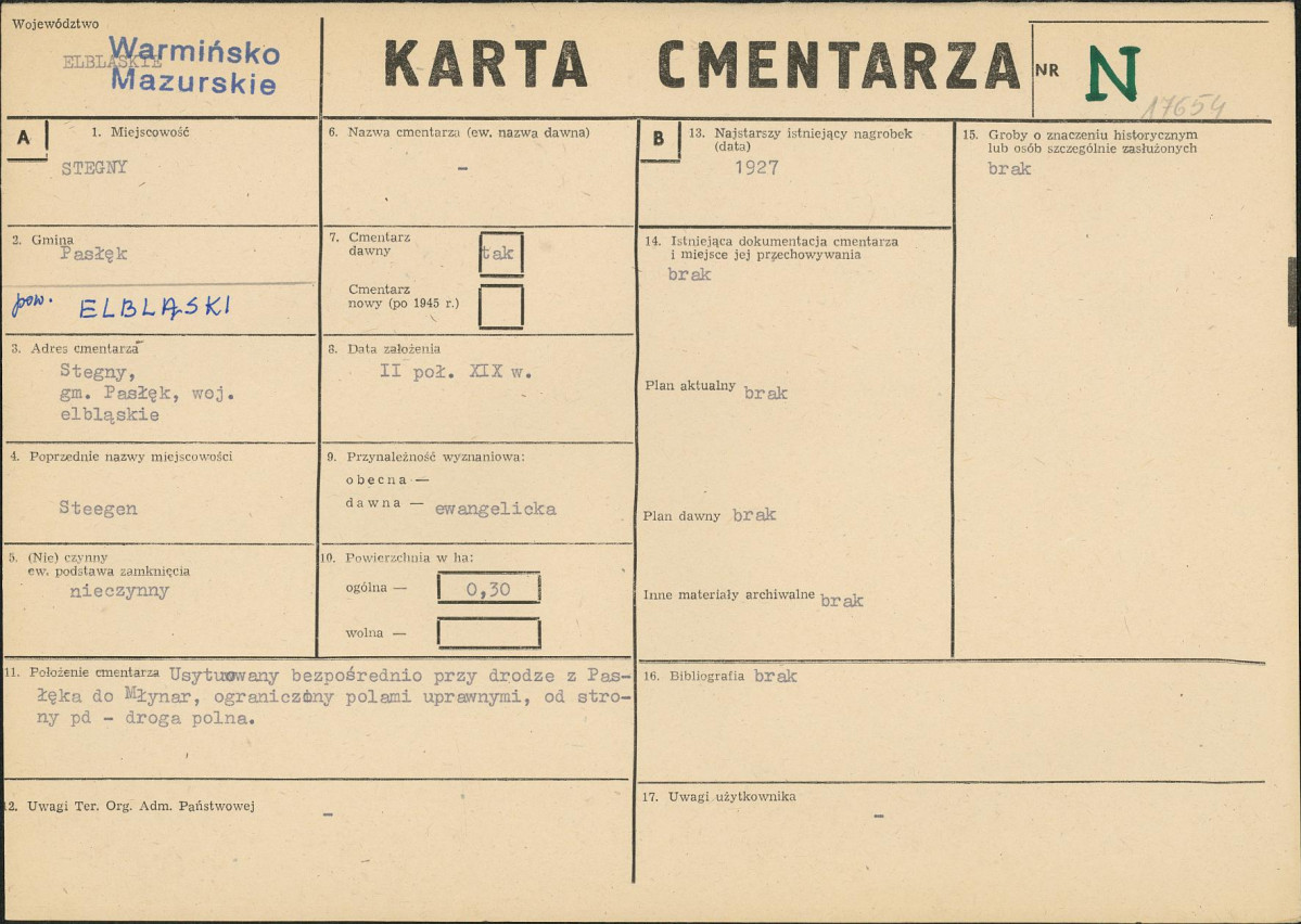 Karta cmentarza, skan nr 1