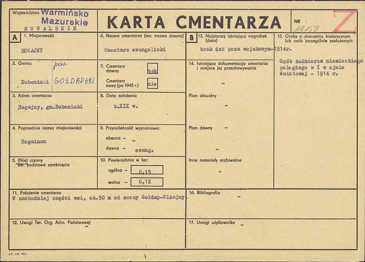 Karta cmentarza, skan nr 1