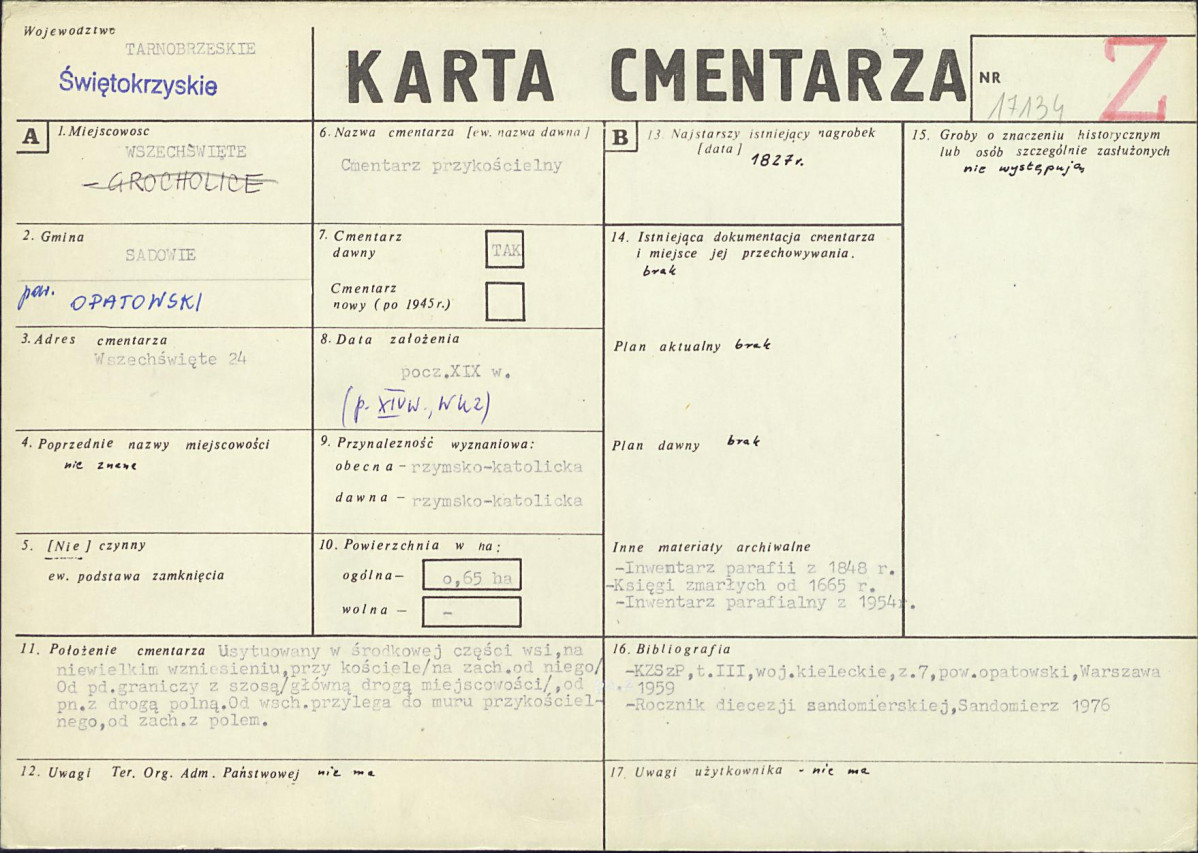 Karta cmentarza, skan nr 1
