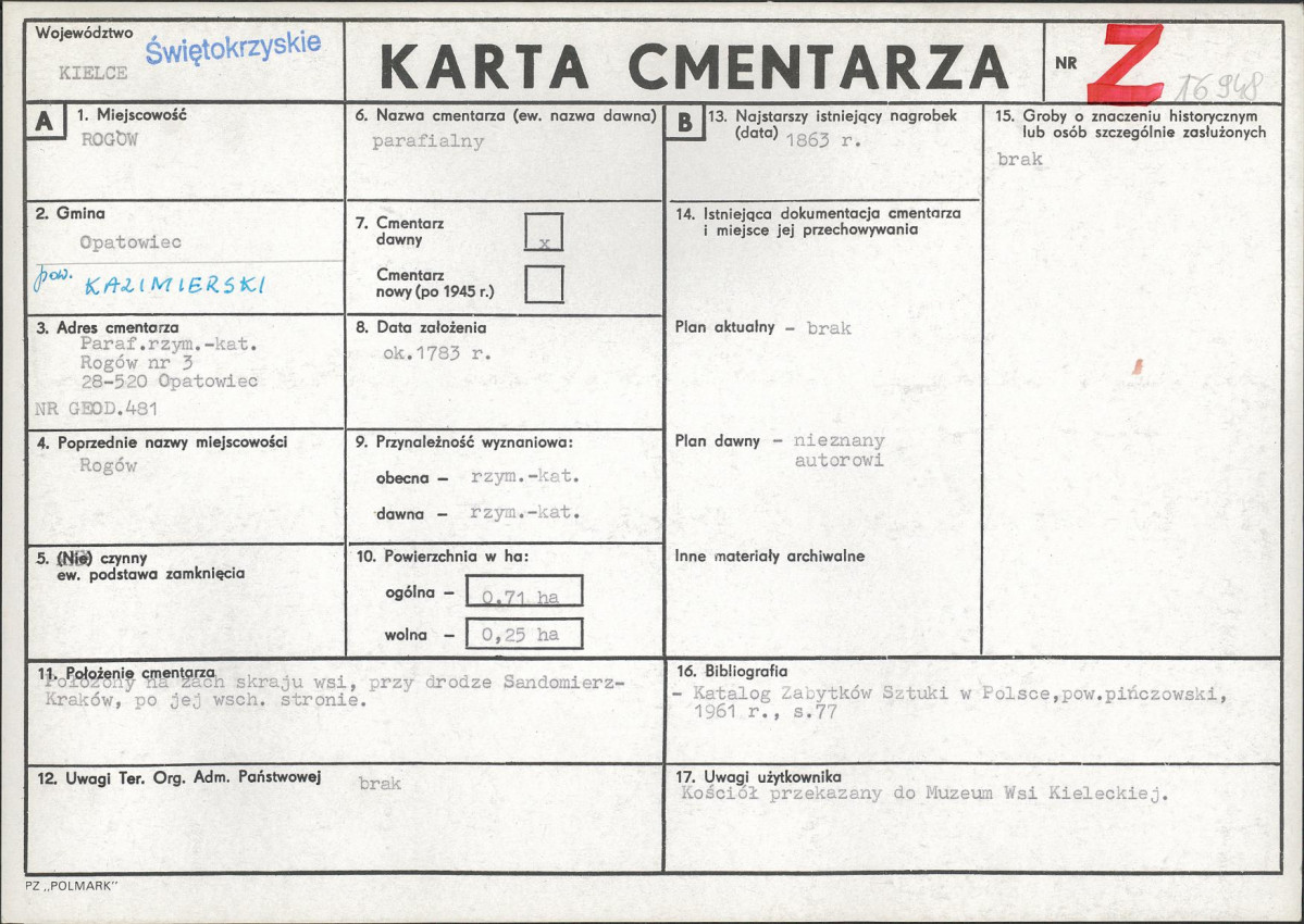 Karta cmentarza, skan nr 1