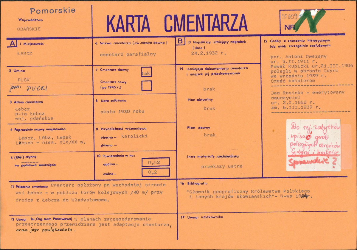 Karta cmentarza, skan nr 1