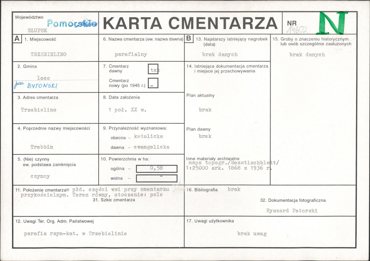 Karta cmentarza, skan nr 1