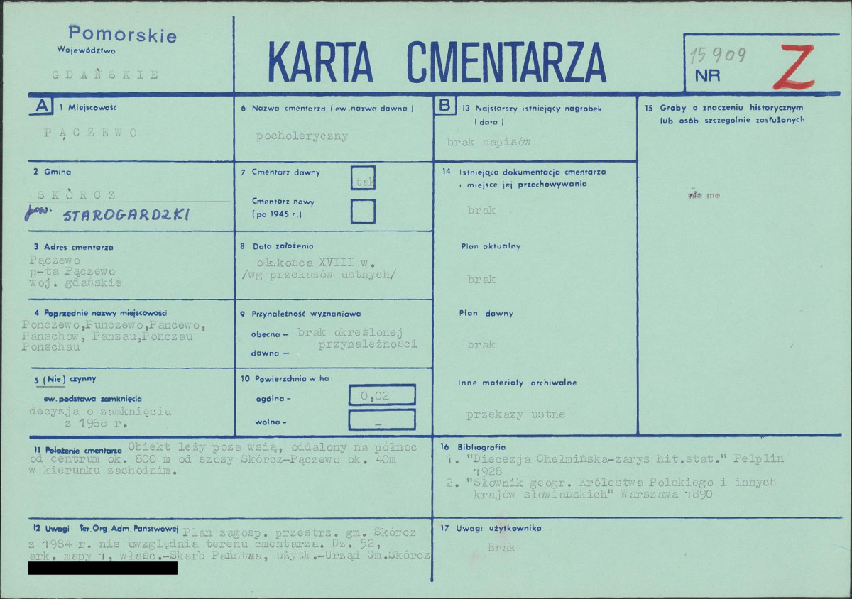Karta cmentarza, skan nr 1