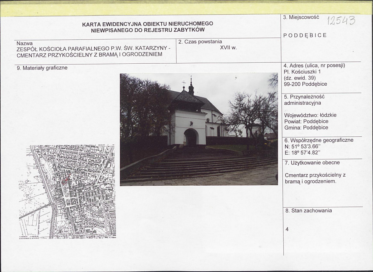 Karta obiektu niewpisanego do rejestru, skan nr 1