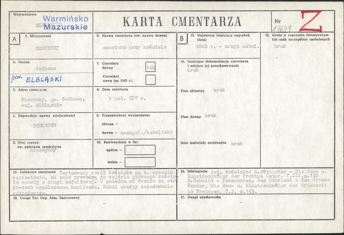 Karta cmentarza, skan nr 1