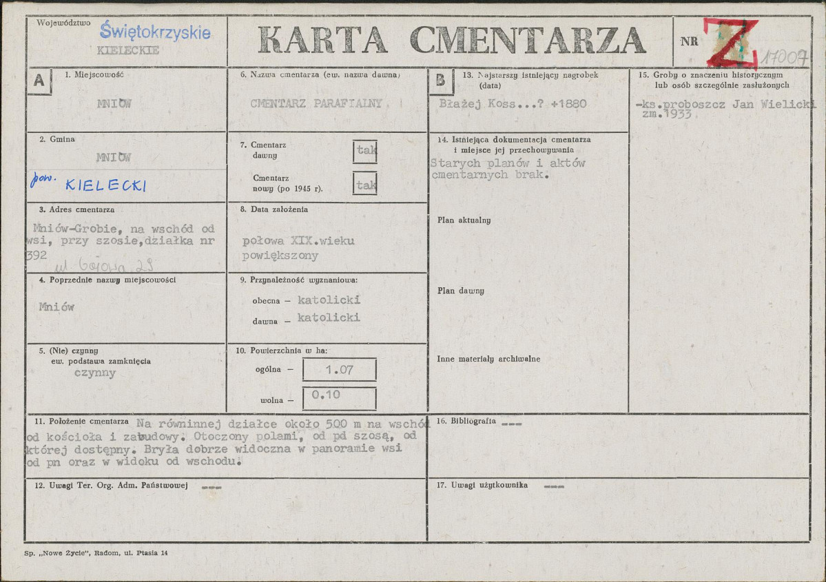 Karta cmentarza, skan nr 1