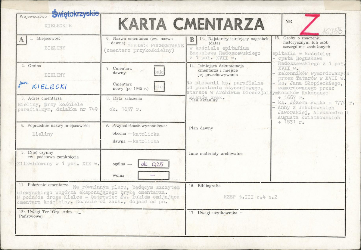 Karta cmentarza, skan nr 1