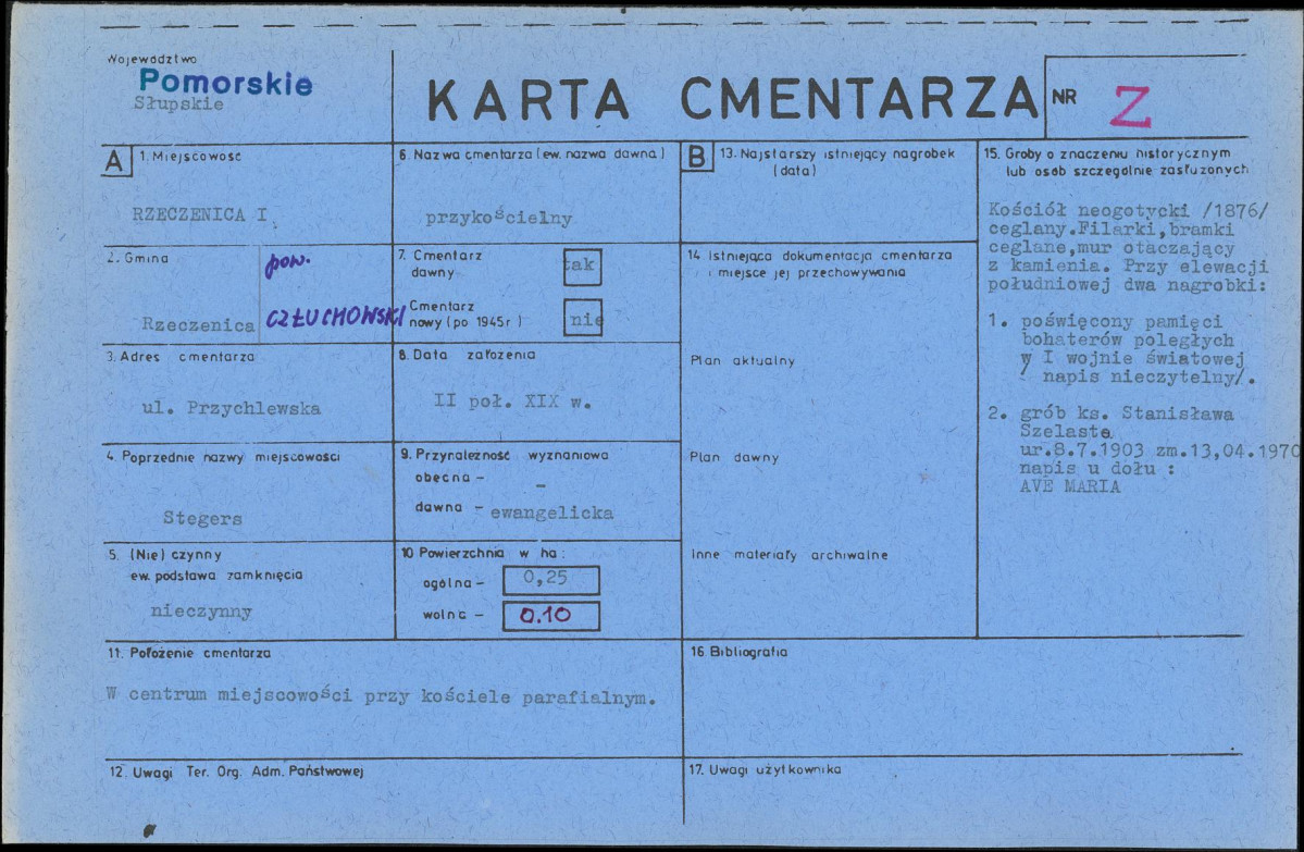 Karta cmentarza, skan nr 1