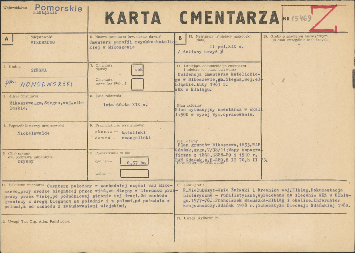 Karta cmentarza, skan nr 1