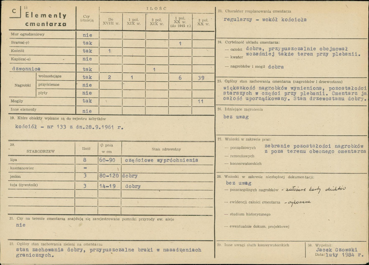 Karta cmentarza, skan nr 2