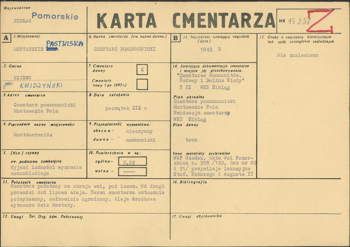 Karta cmentarza, skan nr 1