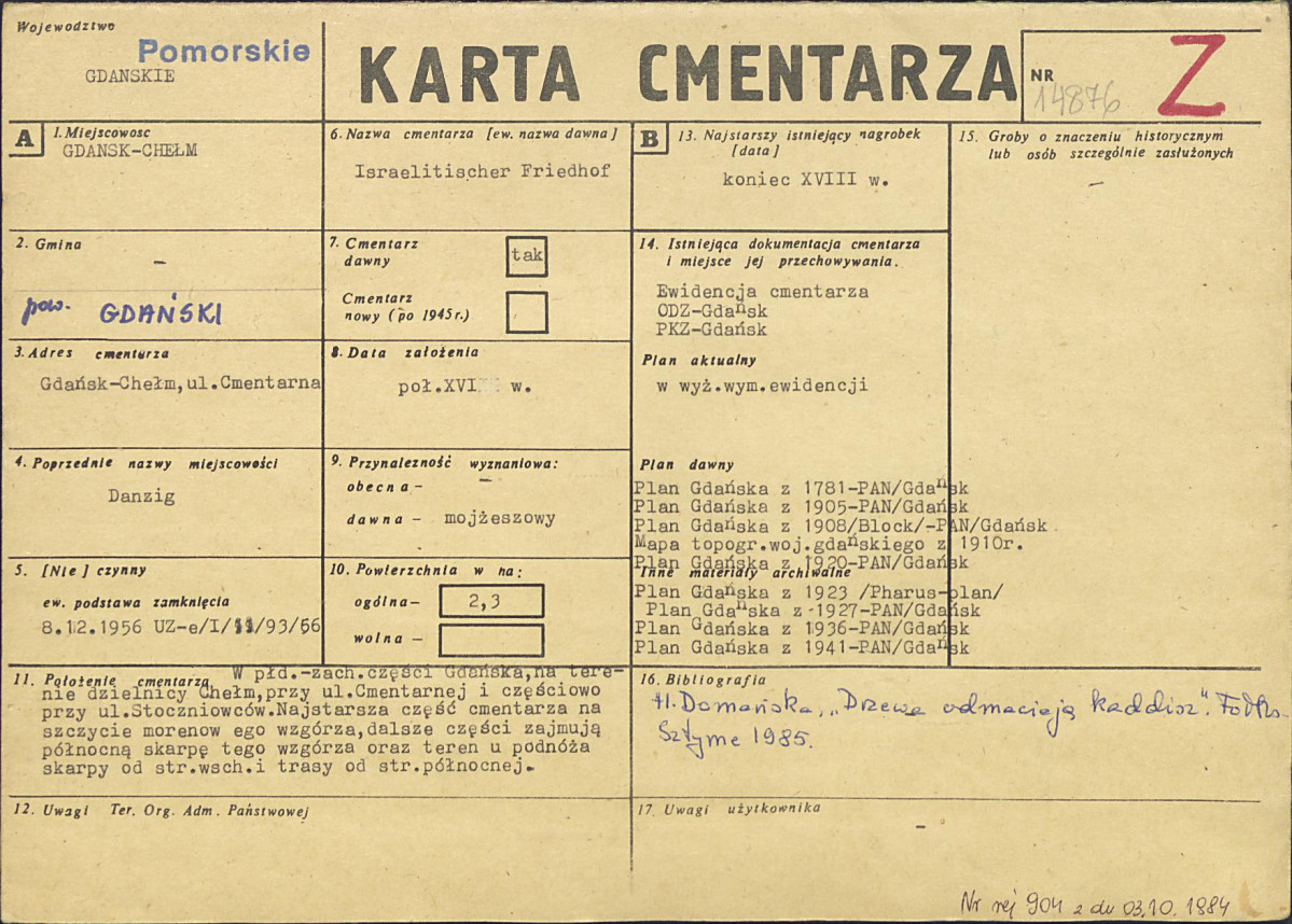 Karta cmentarza, skan nr 1