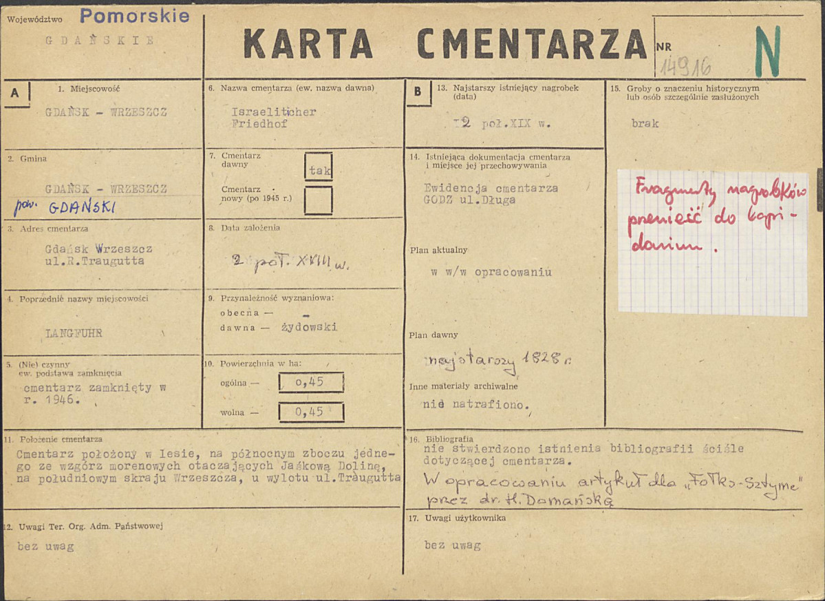 Karta cmentarza, skan nr 1
