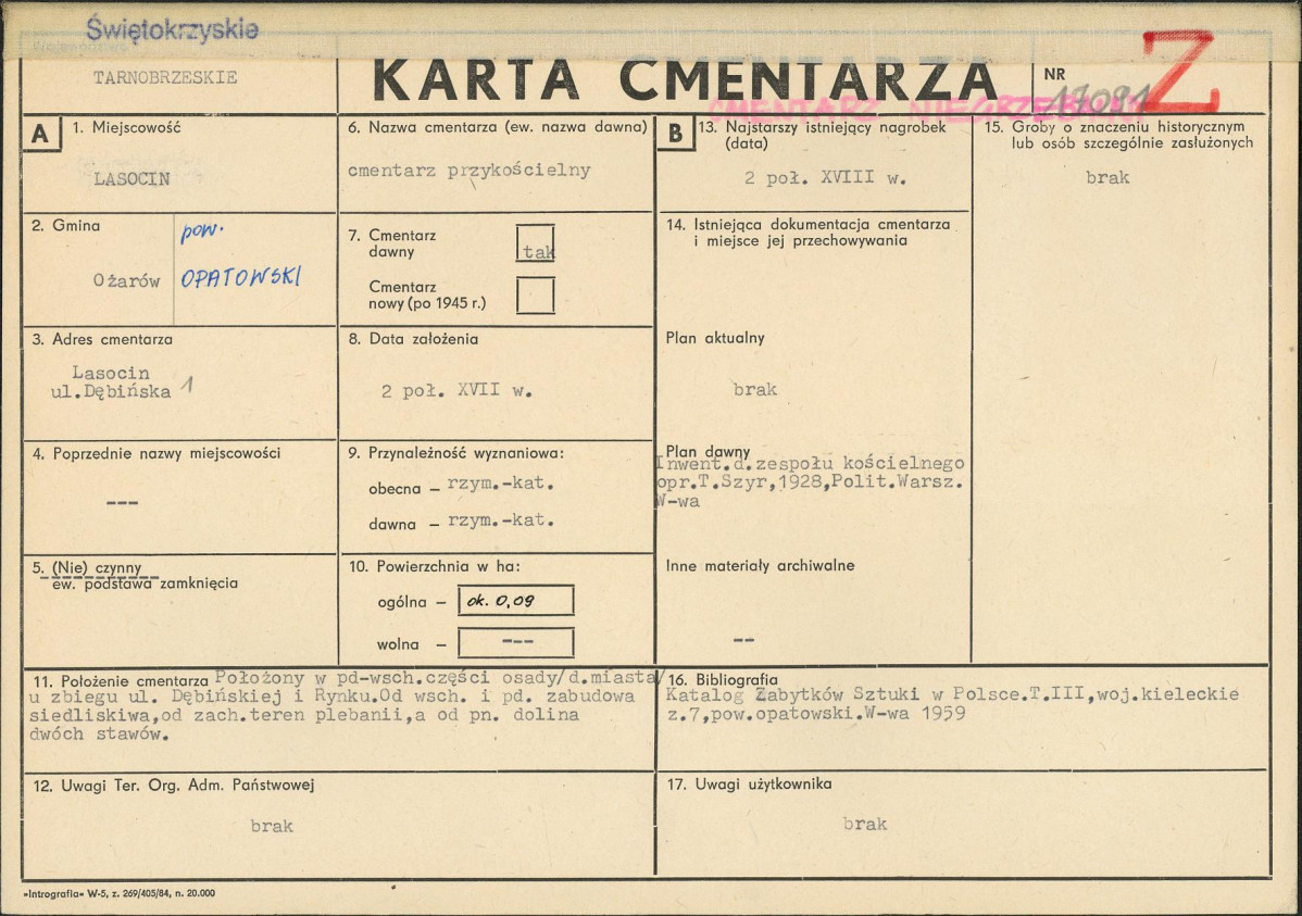 Karta cmentarza, skan nr 1