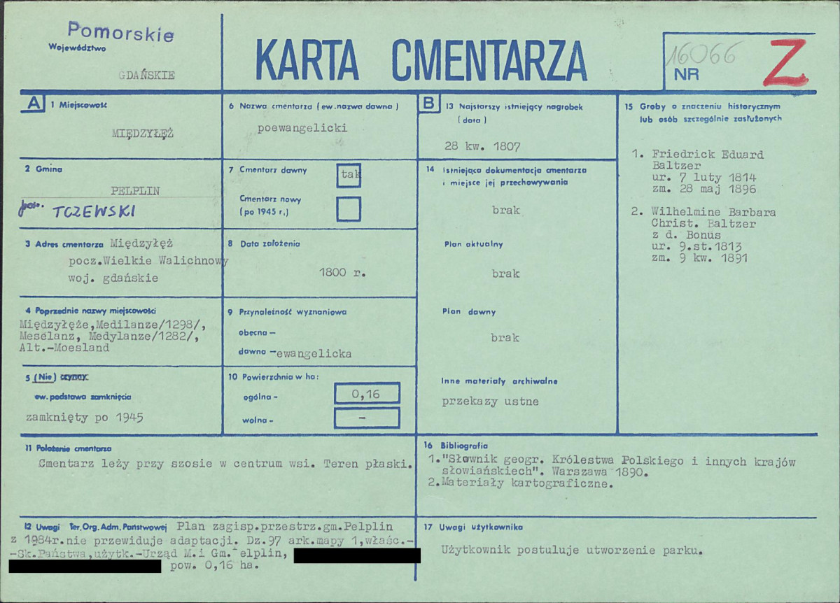 KC - Karta cmentarza, skan nr 1